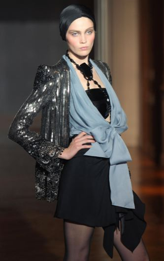 Illustration for article titled Christian Lacroix Couture Show A Blitz Of Somber Creativity For Dark Times